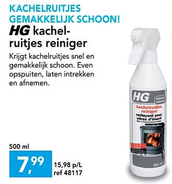 Promoties Hg kachelruitjes reiniger - HG - Geldig van 11/09/2019 tot 22/09/2019 bij Hubo