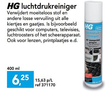 Promoties Hg luchtdrukreiniger - HG - Geldig van 11/09/2019 tot 22/09/2019 bij Hubo