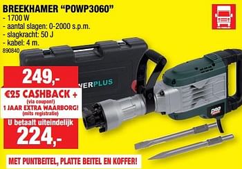 Promotions Powerplus breekhamer powp3060 - Powerplus - Valide de 11/09/2019 à 22/09/2019 chez Hubo