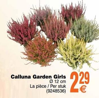Promoties Calluna garden girls - Huismerk - Cora - Geldig van 10/09/2019 tot 23/09/2019 bij Cora