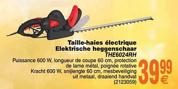 Promotions Elem technic taille-haies électrique elektrische heggenschaar the6024rh - Elem Technic - Valide de 10/09/2019 à 23/09/2019 chez Cora