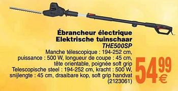 Promoties Elem ébrancheur électrique elektrische tuinschaar the500sp - Elem Technic - Geldig van 10/09/2019 tot 23/09/2019 bij Cora