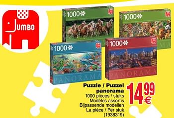 Promoties Puzzle - puzzel panorama - Jumbo - Geldig van 10/09/2019 tot 23/09/2019 bij Cora