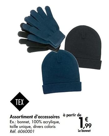 Promoties Assortiment d`accessoires - Tex - Geldig van 11/09/2019 tot 23/09/2019 bij Carrefour