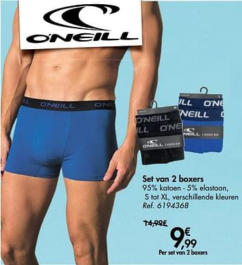 Promoties Set van 2 boxers - O'Neill - Geldig van 11/09/2019 tot 23/09/2019 bij Carrefour