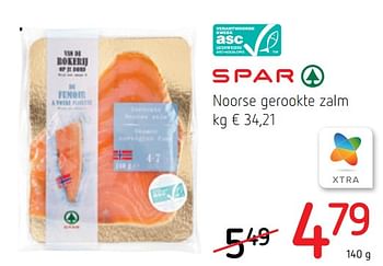 Promoties Noorse gerookte zalm - Spar - Geldig van 12/09/2019 tot 25/09/2019 bij Spar (Colruytgroup)