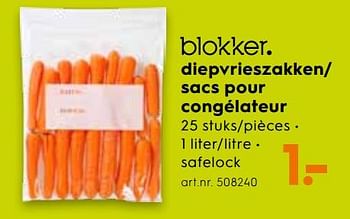 Promoties Diepvrieszakken- sacs pour congélateur - Huismerk - Blokker - Geldig van 04/09/2019 tot 01/10/2019 bij Blokker