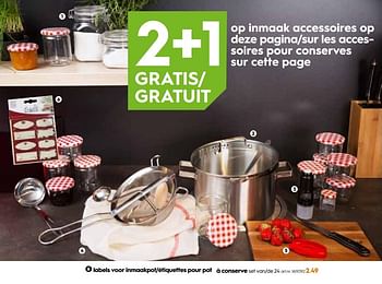 Promoties Labels voor inmaakpot-étiquettes pour pot à conserve - Huismerk - Blokker - Geldig van 04/09/2019 tot 01/10/2019 bij Blokker