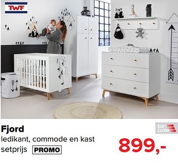 Promoties Fjord ledikant, commode en kast setprijs - TWF - Geldig van 02/09/2019 tot 28/09/2019 bij Baby-Dump