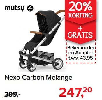 Promoties Nexo carbon melange - Mutsy - Geldig van 02/09/2019 tot 28/09/2019 bij Baby-Dump