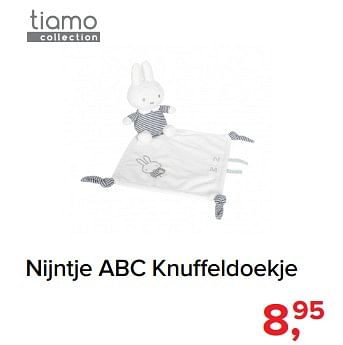 Promoties Nijntje abc knuffeldoekje - Tiamo - Geldig van 02/09/2019 tot 28/09/2019 bij Baby-Dump