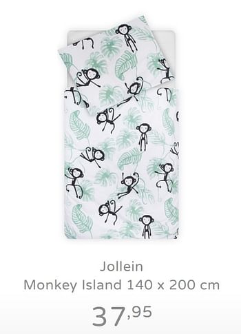 Promoties Jollein monkey island - Jollein - Geldig van 08/09/2019 tot 28/09/2019 bij Baby & Tiener Megastore