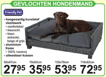 Promoties Gevlochten hondenmand - Friendly pet - Geldig van 09/09/2019 tot 28/09/2019 bij Van Cranenbroek