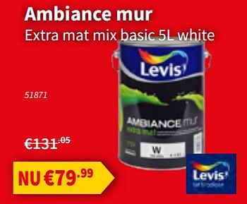 Promoties Ambiance mur extra mat mix basic - Levis - Geldig van 12/09/2019 tot 25/09/2019 bij Cevo Market