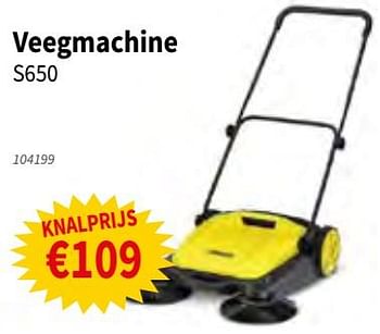 Promoties Kärcher veegmachine s650 - Kärcher - Geldig van 12/09/2019 tot 25/09/2019 bij Cevo Market
