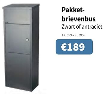 Promoties Pakketbrievenbus zwart of antraciet - Huismerk - Cevo - Geldig van 12/09/2019 tot 25/09/2019 bij Cevo Market
