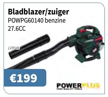 Promoties Powerplus bladblazer-zuiger powpg60140 benzine 27.6cc - Powerplus - Geldig van 12/09/2019 tot 25/09/2019 bij Cevo Market