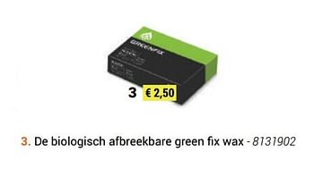 Promoties De biologisch afbreekbare green fix wax - Huismerk - Decathlon - Geldig van 01/09/2019 tot 30/09/2019 bij Decathlon