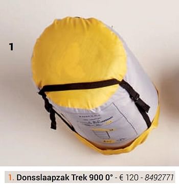Promotions Donsslaapzak trek 900 0° - Forclaz - Valide de 01/09/2019 à 30/09/2019 chez Decathlon