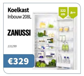 Promoties Zanussi koelkast inbouw 208l - Zanussi - Geldig van 12/09/2019 tot 25/09/2019 bij Cevo Market