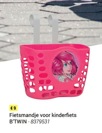 Promoties Fietsmandje voor kinderfiets b`twin - bTwin - Geldig van 01/09/2019 tot 30/09/2019 bij Decathlon