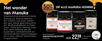 Promotions Op alle manuka honing manuka honing 70mgo - Produit maison - Holland & Barrett - Valide de 09/09/2019 à 06/10/2019 chez Holland & Barret