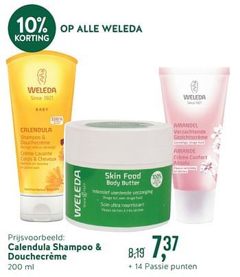 Promoties Op alle weleda calendula shampoo + douchecrème - Weleda - Geldig van 09/09/2019 tot 06/10/2019 bij Holland & Barret