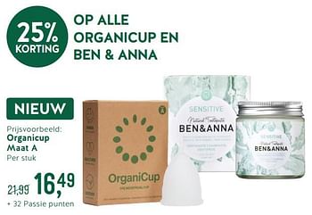 Promotions Organicup maat a - Organicup - Valide de 09/09/2019 à 06/10/2019 chez Holland & Barret