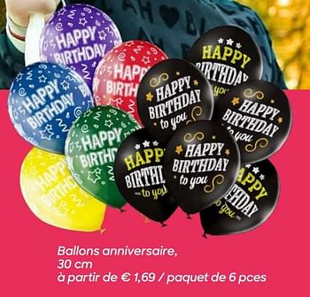 Promoties Ballons anniversaire - Huismerk - Ava - Geldig van 09/09/2019 tot 03/11/2019 bij Ava