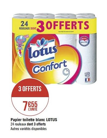 Promotions Papier toilette blanc lotus - Lotus Nalys - Valide de 09/09/2019 à 22/09/2019 chez Super Casino