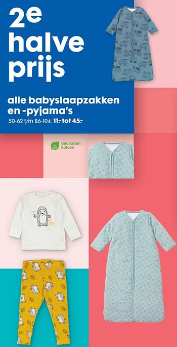 Promoties Babyslaapzakken en -pyjama`s - Huismerk - Hema - Geldig van 04/09/2019 tot 17/09/2019 bij Hema