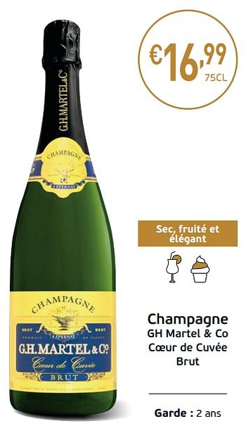 Promotions Champagne gh martel + co c - Champagne - Valide de 03/09/2019 à 22/09/2019 chez Intermarche