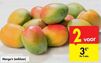 Promoties Mango`s eetklaar - Huismerk - Carrefour  - Geldig van 11/09/2019 tot 16/09/2019 bij Carrefour