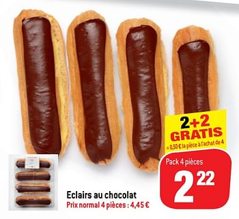 Promotions Eclairs au chocolat - Produit maison - Match - Valide de 11/09/2019 à 17/09/2019 chez Match