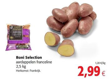 Promoties Boni selection aardappelen franceline - Boni - Geldig van 11/09/2019 tot 24/09/2019 bij Colruyt
