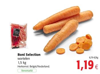 Promoties Boni selection wortelen - Boni - Geldig van 11/09/2019 tot 24/09/2019 bij Colruyt