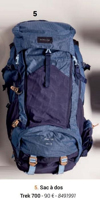 forclaz trek 700 sac