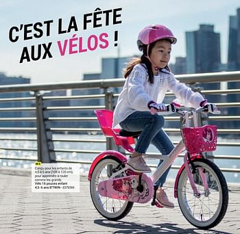 Promotions Vélo 16 pouces enfant b`twin - bTwin - Valide de 01/09/2019 à 30/09/2019 chez Decathlon