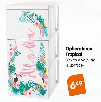 Promoties Opbergtoren tropical - Huismerk - Fun - Geldig van 04/09/2019 tot 01/10/2019 bij Fun