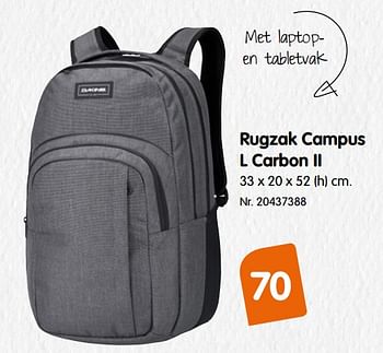 Promoties Rugzak campus l carbon ii - DAKINE - Geldig van 04/09/2019 tot 01/10/2019 bij Fun