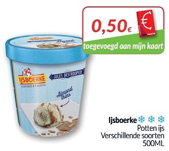 Promoties Ijsboerke potten ijs - Ijsboerke - Geldig van 01/09/2019 tot 30/09/2019 bij Intermarche