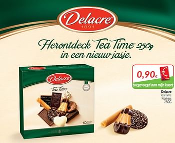 Promoties Delacre tea time koekjes - Delacre - Geldig van 01/09/2019 tot 30/09/2019 bij Intermarche