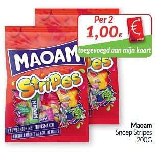 Promoties Maoam snoep stripes - Maoam - Geldig van 01/09/2019 tot 30/09/2019 bij Intermarche