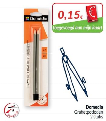 Promoties Domedia grafietpotloden - Domédia - Geldig van 01/09/2019 tot 30/09/2019 bij Intermarche