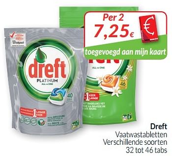 Promotions Dreft vaatwastabletten - Dreft - Valide de 01/09/2019 à 30/09/2019 chez Intermarche