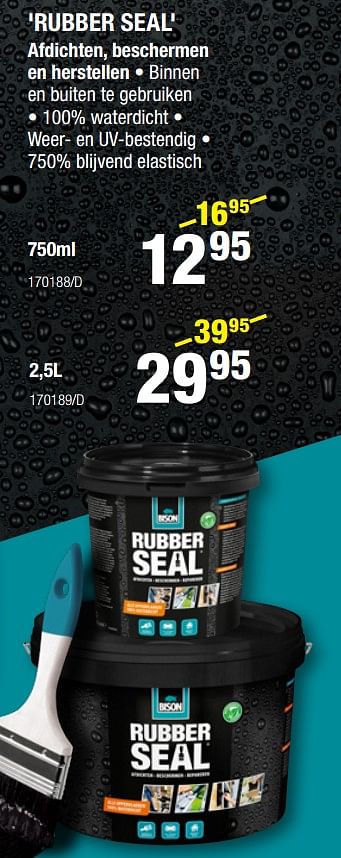 Promoties Rubber seal - Bison - Geldig van 05/09/2019 tot 22/09/2019 bij HandyHome