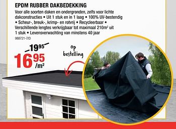 Promoties Epdm rubber dakbedekking - Aquaplan - Geldig van 05/09/2019 tot 22/09/2019 bij HandyHome