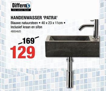 Promoties Handenwasser patra - Differnz - Geldig van 05/09/2019 tot 22/09/2019 bij HandyHome