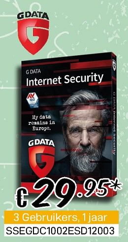 Promoties G data internet security europe - G Data - Geldig van 23/08/2019 tot 30/09/2019 bij Compudeals