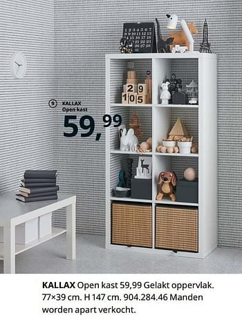 Promoties Kallax open kast - Huismerk - Ikea - Geldig van 23/08/2019 tot 31/07/2020 bij Ikea